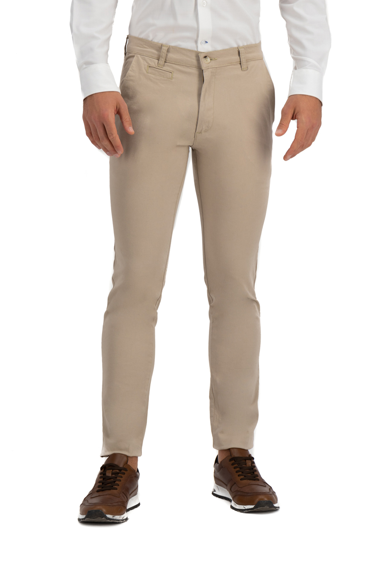 PANTALON SLIM BEIGE SLIM FIT LMENTAL image number 1