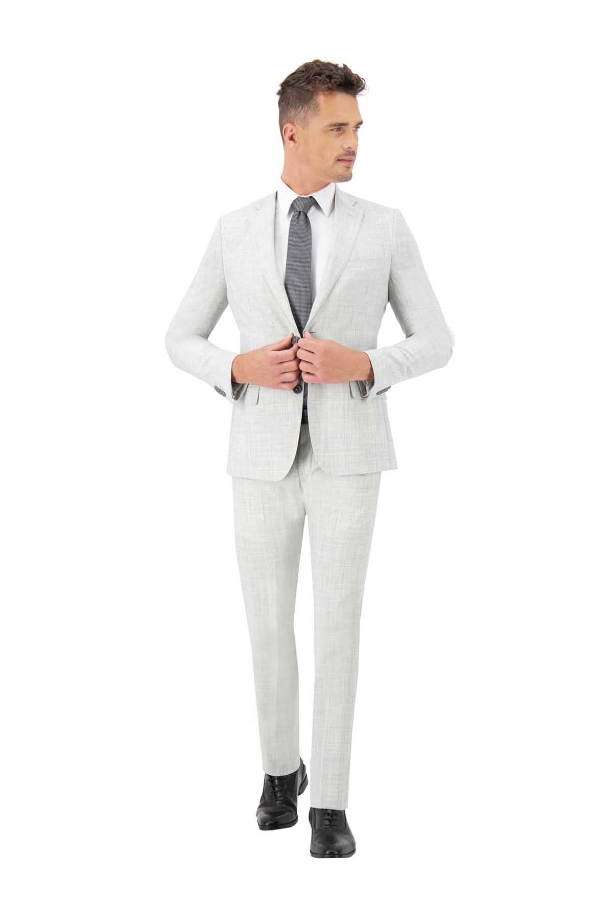 TRAJE GRIS SLIM FIT LAMBERTI image number 1